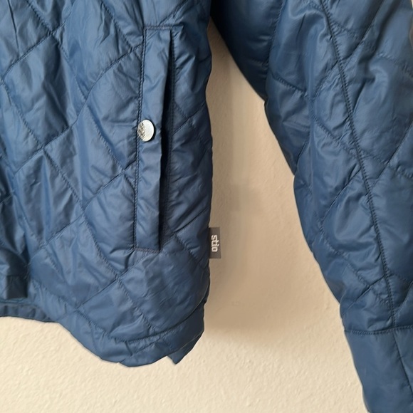 Stio sz S Men's Midnight Hour Skycrest Snap Shirt Men's Blue Quilted Jacket VGUC - Picture 6 of 12